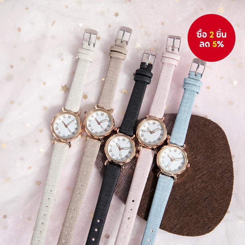 นาฬิกาผู้หญิงสไตล์มินิมอลใหม่สไตล์เกาหลี นาฬิกาข้อมือแฟชั่นอินเทรนด์สําหรับผู้หญิง