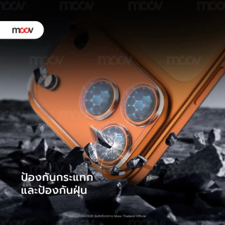 [ส่งไว] Moov LP04 ฟิล์มกระจก เลนส์กล้อง สำหรับ iPhone 17 Pro Max Air 16 Pro 15 Plus 14 13 12 11 Full Lens
