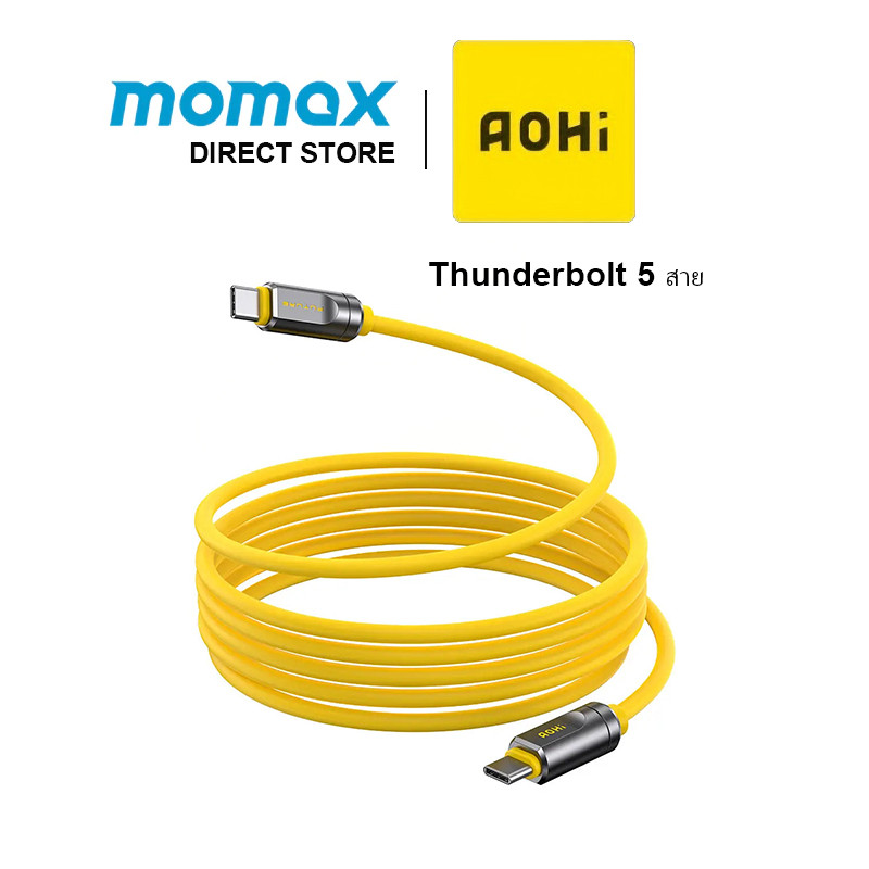 AOHI อนาคต Adonis สาย USB4 2.0 240W Thunderbolt 5 สาย 240W 120Gbps 8K PD3.1 USB-C ถึง USB-C สายไฟ
