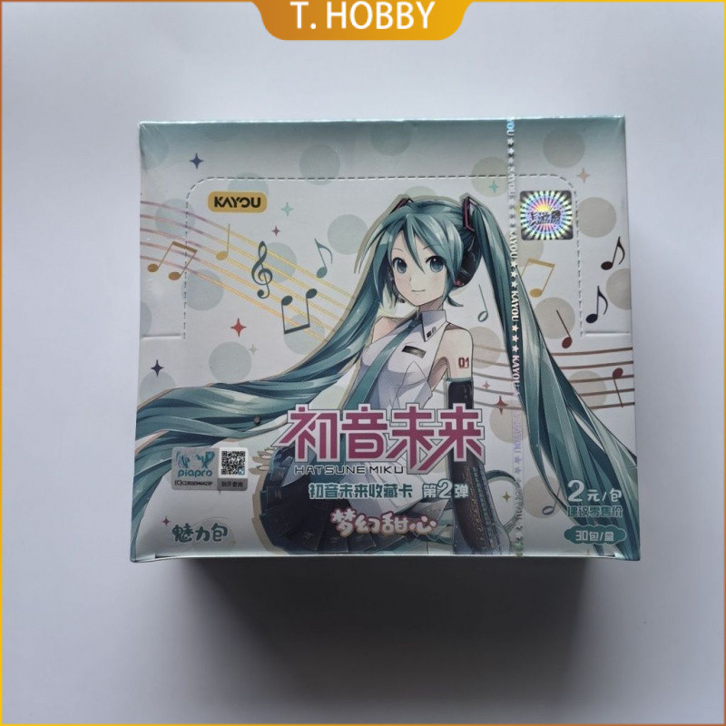 KAYOU ของแท้ Hatsune Miku Fantasy Sweetheart ทั้งกล่องคอลเลกชันการ์ด Brilliant Superstar