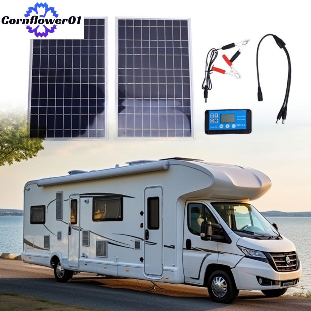 [cornflower01]200W Solar Kit 0.6 Kg Per Panel Dual-chip Solar Cells 23% Conversion Efficiency