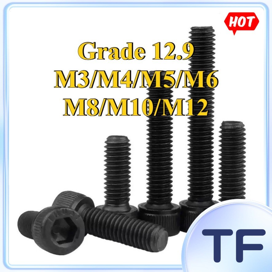 12.9 Buong Thread Tasa na Ulo Panloob nai Gulo Machine Screw na may Mahabang กระบอก Ulo M3/M4/M5/M6/