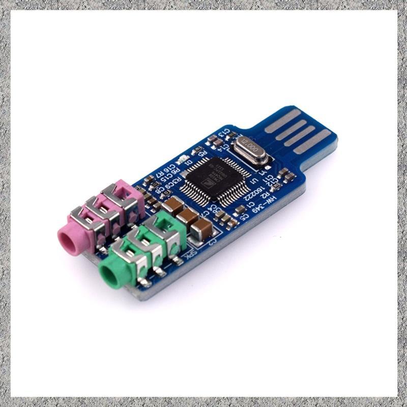 การ์ดเสียงภายนอก 24 บิต ADC/ แจ็คสเตอริโอ 3.5 มม.I2S 2 ชิ้น CM108 โมดูลอินเทอร์เฟซเสียง USB Driverle