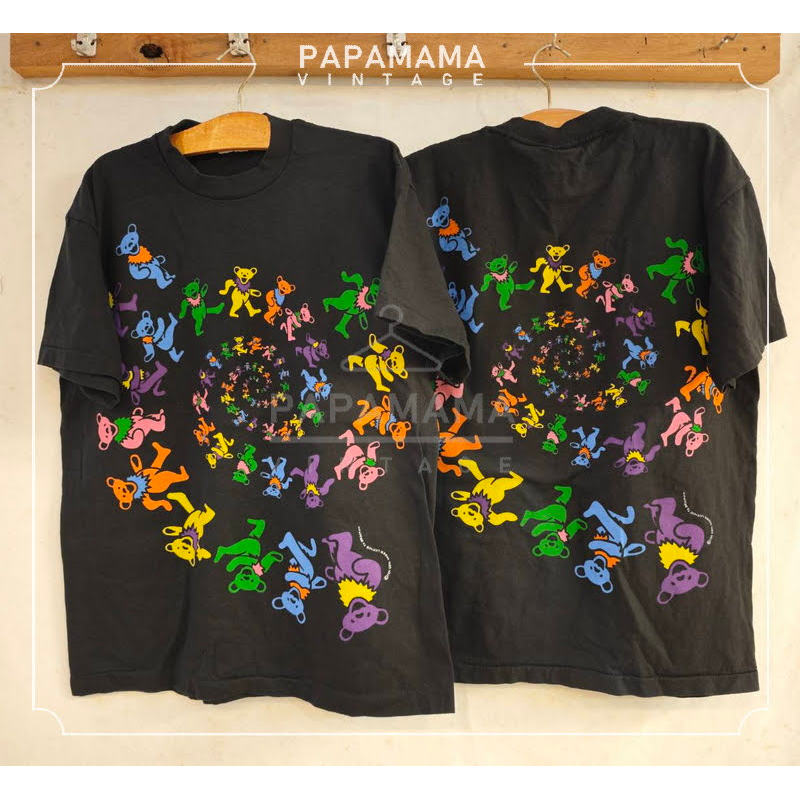 Grateful Dead Circle Bears Bio Washed เสื้อวินเทจ เสื้อทัวร์ วงร๊อค papamama vintage shirt