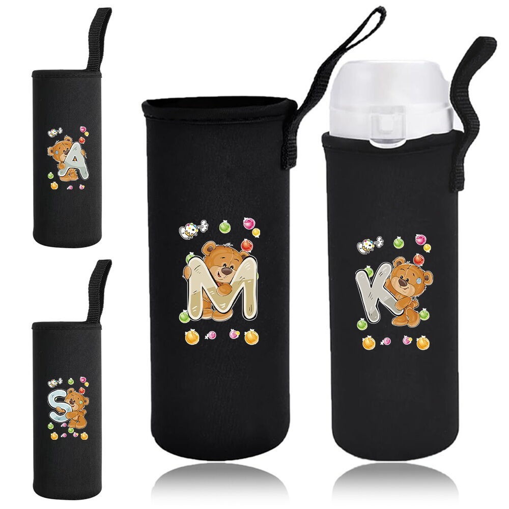 ปลอกกันกระแทกสำหรับแก้วน้ำ 550ML ฤดูหนาวมืออุ่นลายหมี Water Bottle Bag Cup Cover Mug