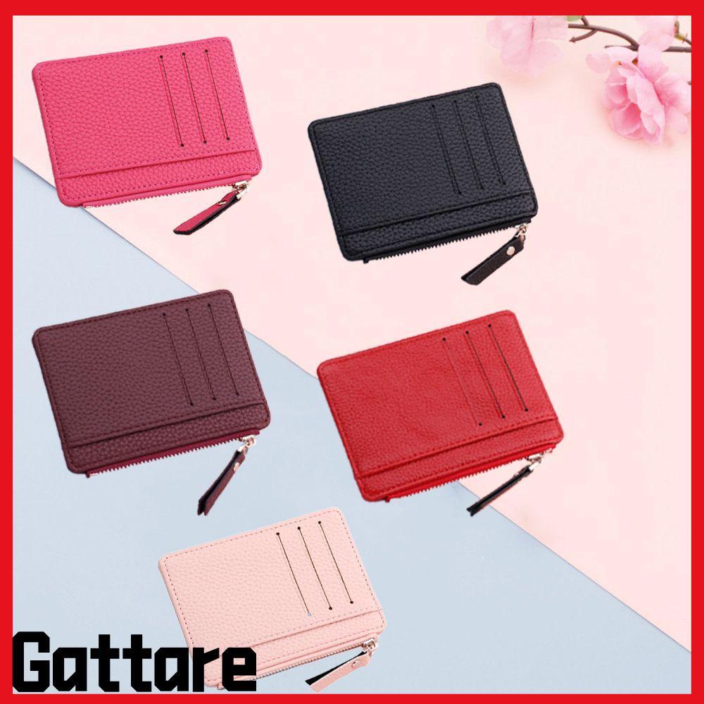 GTTARE กระเป๋า Multi-card Bit Zipper Pocket Coin Bag Card Holder สําหรับผู้หญิง
