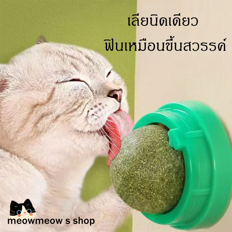 ลูกบอลแมว 🌿ของเล่นแมว ขัดฟัน ทนกัด แก้เบื่อ เล่นเองได้ 🐱ลูบเลียสนุก ของเล่นสัตว์เลี้ยง ช่วยแก้เบื่อและเสริมสุขภาพช่องปาก