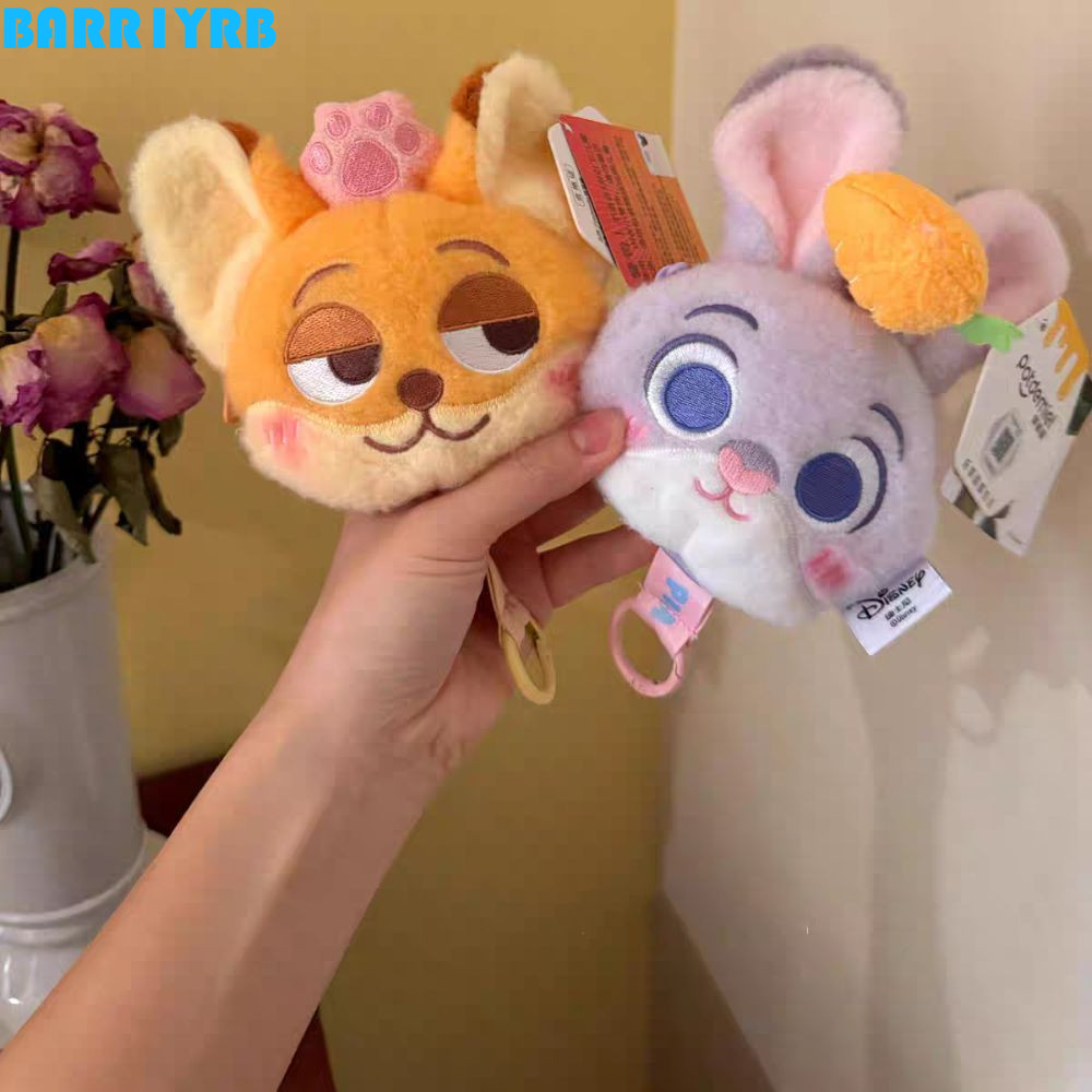 BARR1YRB Zoo-topia กระเป๋าใส่เหรียญ,กระเป๋าแขวน Charms Plush Judy Nick พวงกุญแจ,ผู้ถือบัตรกระต่ายพวงกุญแจเครื่องประดับ Judy Nick ตุ๊กตาจี้ของขวัญ