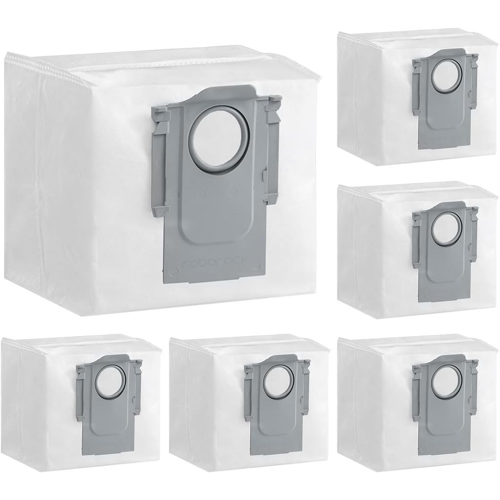 6แพ็คสูญญากาศถุงเก็บฝุ่นสําหรับRoborock Q7 M5+,Q10 S5+,Q10 X5+,Q5 Max+,S8+,S8 Pro Ultra,Q7 Max+/Max,