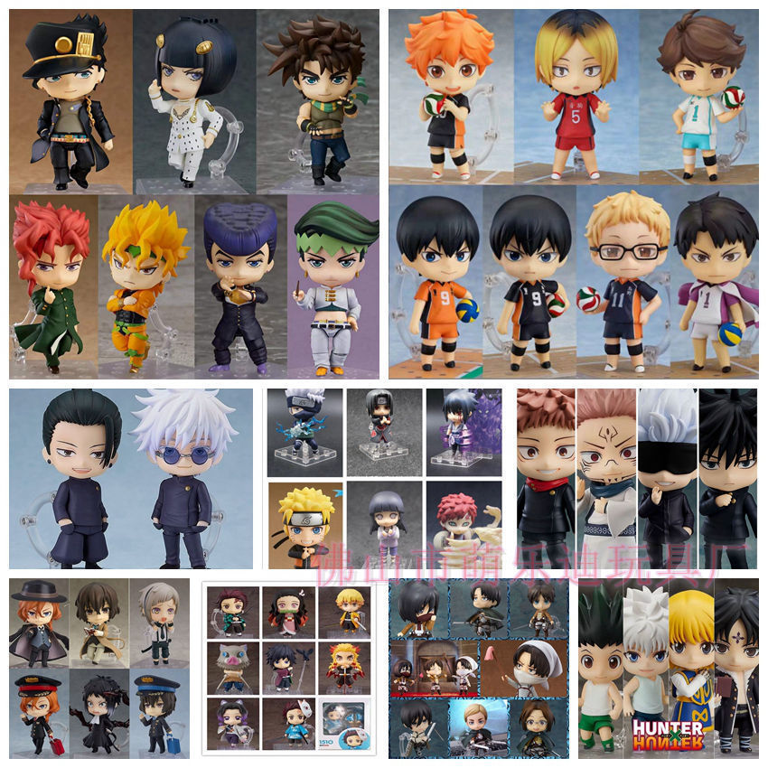 Movable Face Change Nendoroid JOJOs Bizarre Adventure Volleyball Boy Demon Slayer รุ่น Q อะนิเมะเกมร