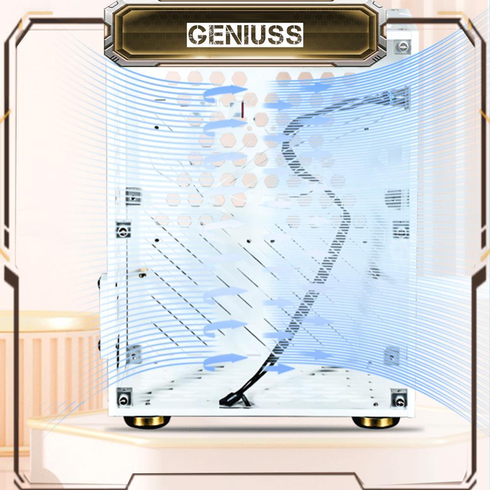 [geniuss.th] กรอบอะคริลิคแบบพกพา 4.3L FLEX 1U Power Mini PC แชสซีจอแสดงผลภายนอกโฮสต์ชุด HTPC Case Br