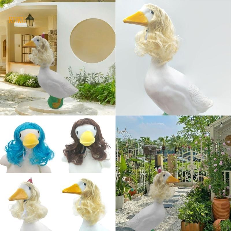 KU* Geese Headdress อุปกรณ์เสริม Curls ทรงผมสําหรับเครื่องแต่งกายและภาพถ่าย