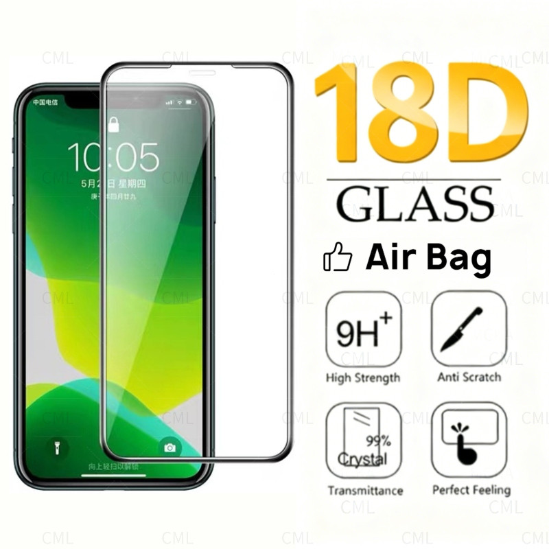 กระจกนิรภัยที่แข็งแกร่งเป็นพิเศษพร้อมเบาะลมหลายชั้น (18D) สําหรับ iPhone 17/17Air/16/15/14/13/13mini