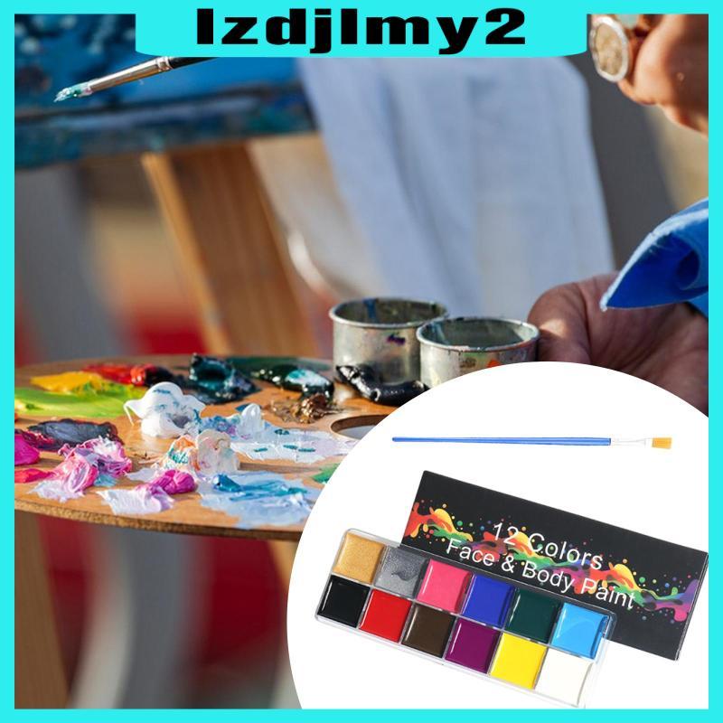 [Lzdjlmy2] Face Body Paint Paint Paint Paint Painting Palette Supplies Face Paint Palette สําหรับเทศ