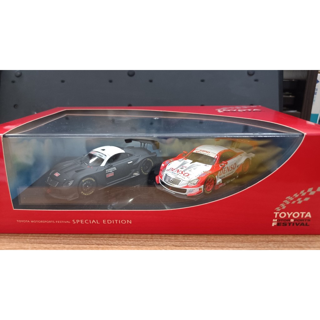 N新版 1/43 EBBRO LEXUS SUPER GT500 DENSO SC430 / SC430 TEST CAR Super GT 2008 TOYOTA MOTORSPORTS FESTI