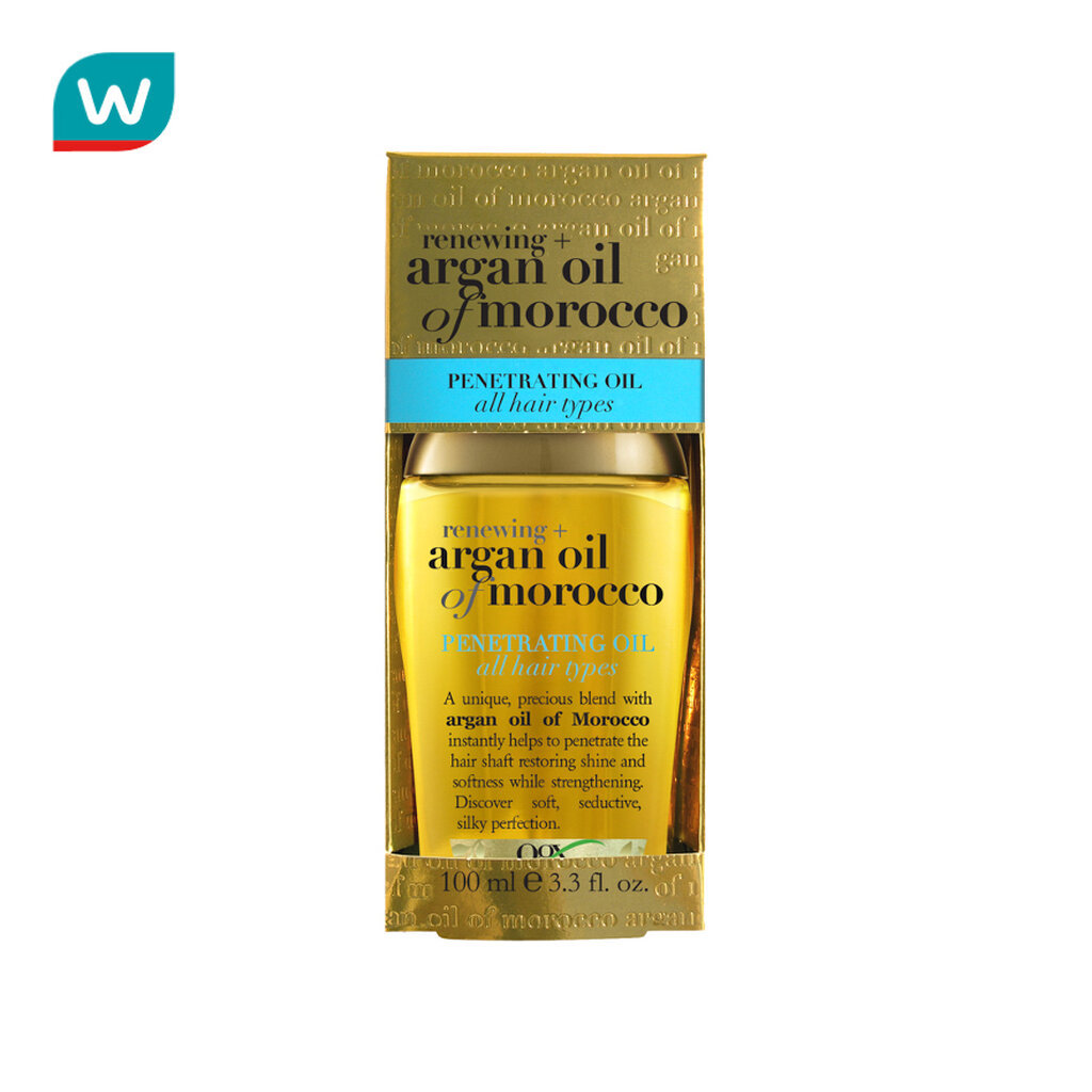 Ogx โอจีเอ็กซ์ รีนิววิ่ง + อาร์แกน ออยล์ ออฟ โมร็อกโก เพเนเทรตติ้ง ออยล์ 100 มล.