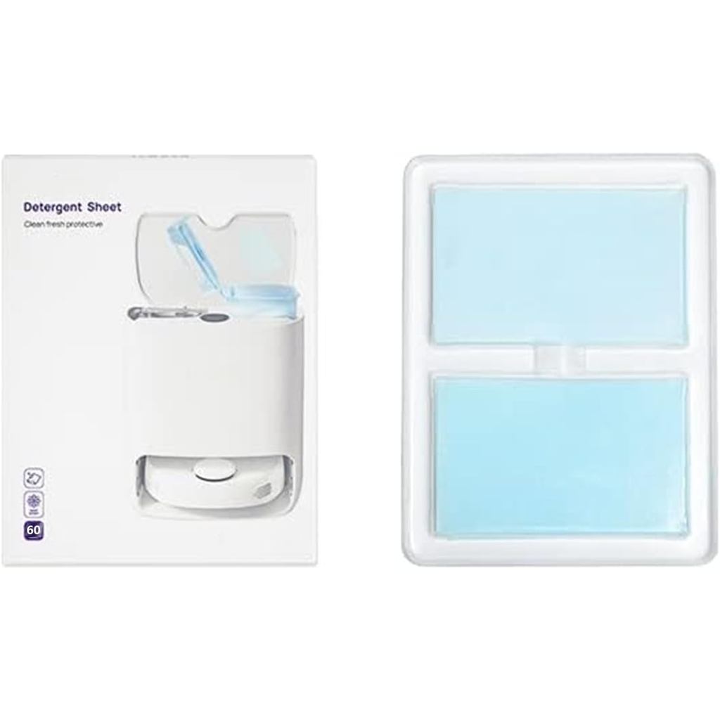 60 แผ่นผงซักฟอกทําความสะอาดพื้น - น้ํายาทําความสะอาดหลายพื้นผิวเข้ากันได้กับเครื่องดูดฝุ่นและม็อบหุ่