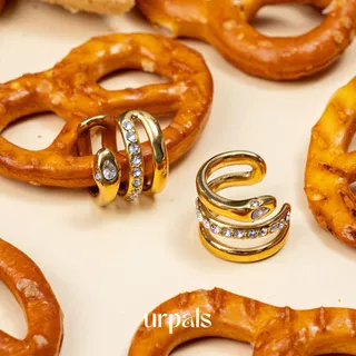 URPALS ต่างหู Stainless ชุบทอง18K ทนน้ำ ทนเหงื่อได้ดี