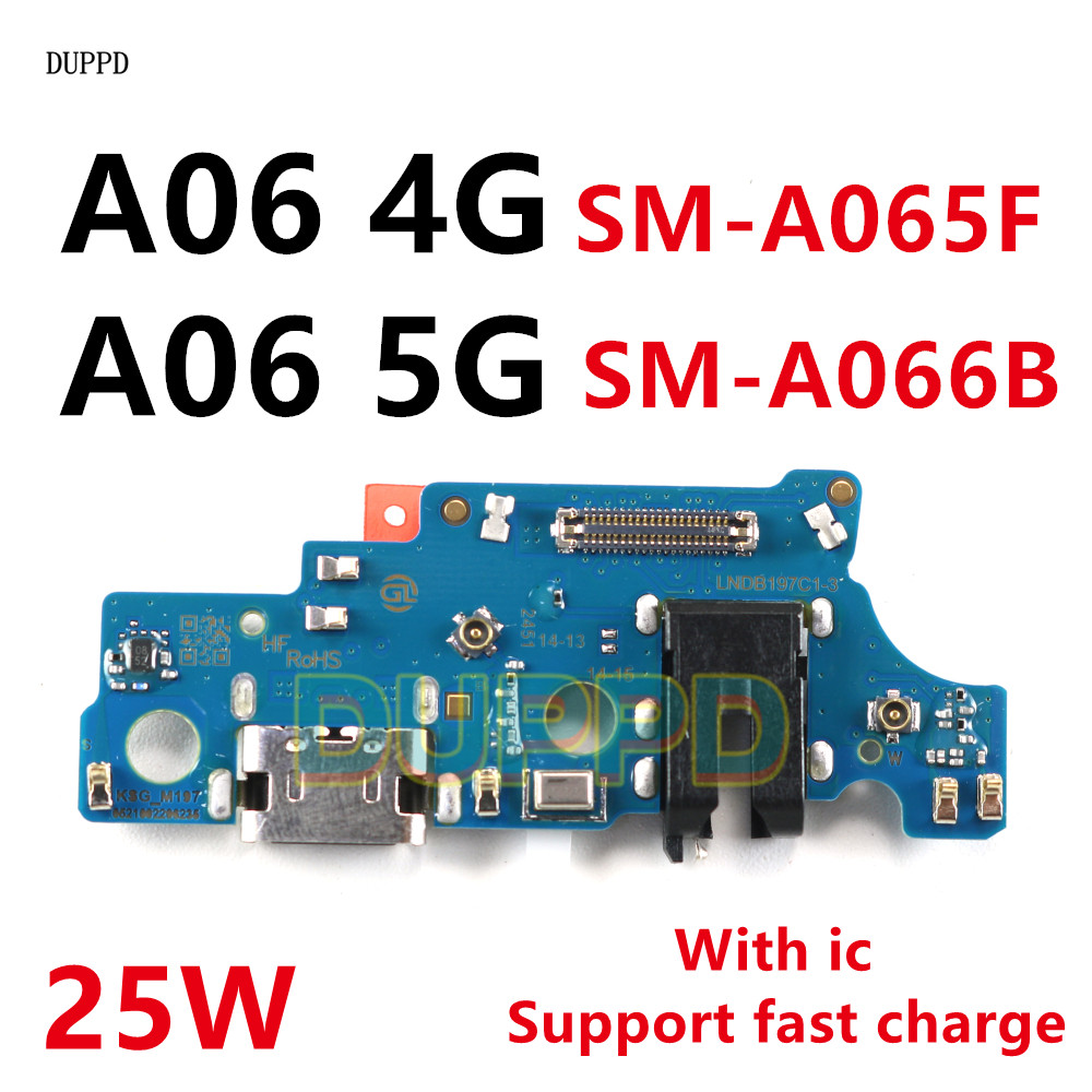 USB ชาร์จพอร์ตไมโครโฟน Dock Connector Flex สําหรับ Samsung A06 4G 5G A066B A065F A066 A065 อะไหล่ซ่อ