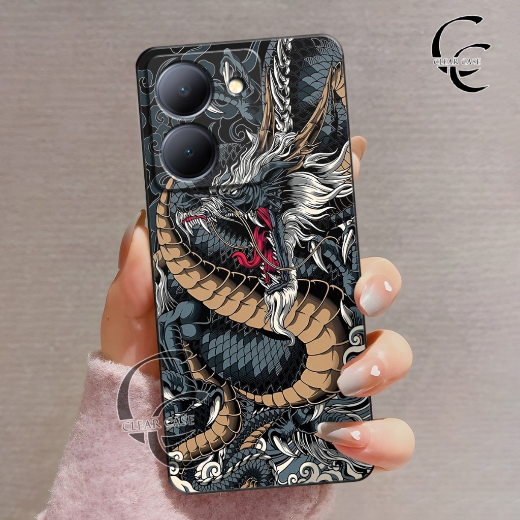 กล้อง Softcase Pro ยางยืดหยุ่นสําหรับ HP Vivo Y27 4G | Y27S | Y27 5G | ย22 | Y36 Y17 ใหม่กรณี Dragon