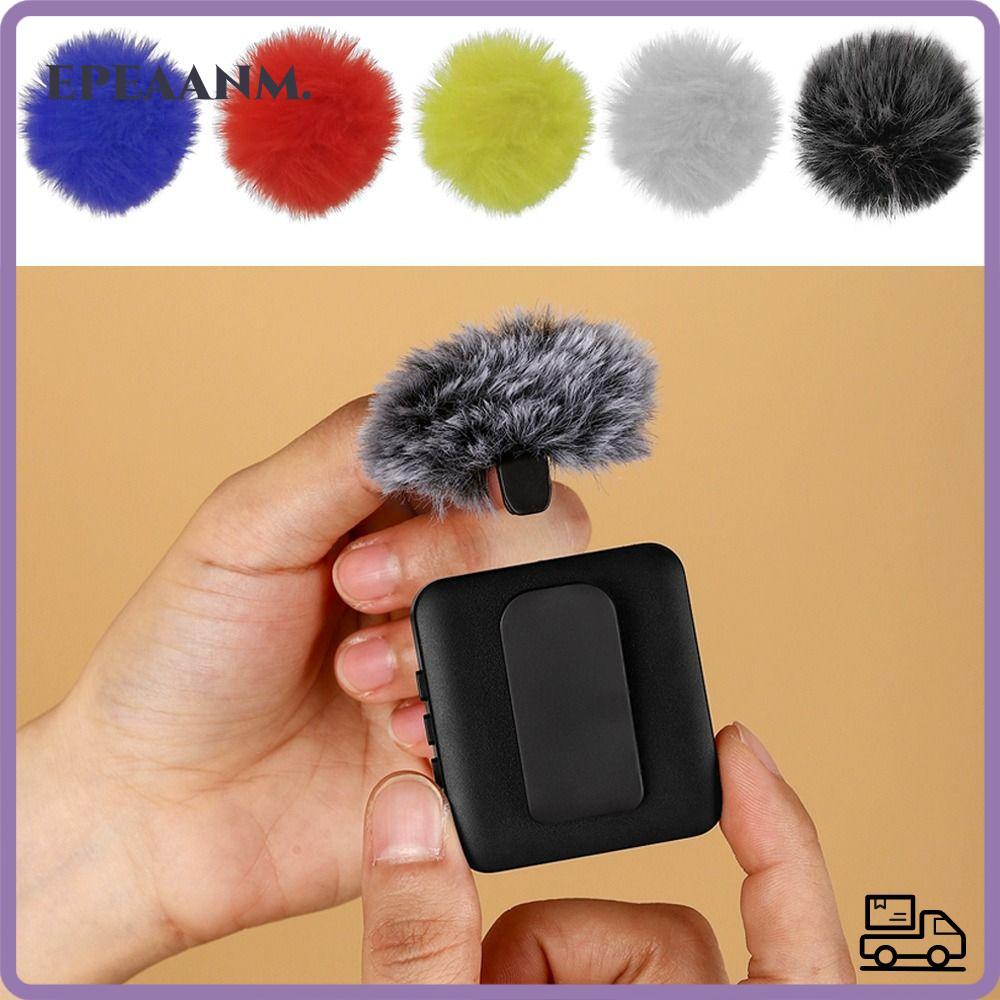EPEAA Lavalier Mic กระจก,ยืดหยุ่นวัสดุ Furry กระจก,สบาย Universal Fit Soft Wireless Collar Mic สําหร