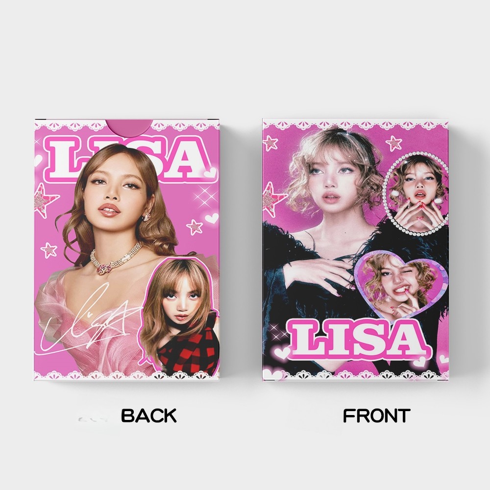 30pcs BP LISA DEADLINE World Tour Lomo การ์ดกระโดด DDU-DU BORN สีชมพู ALBUM KILL THIS LOVE โปสการ์ด 