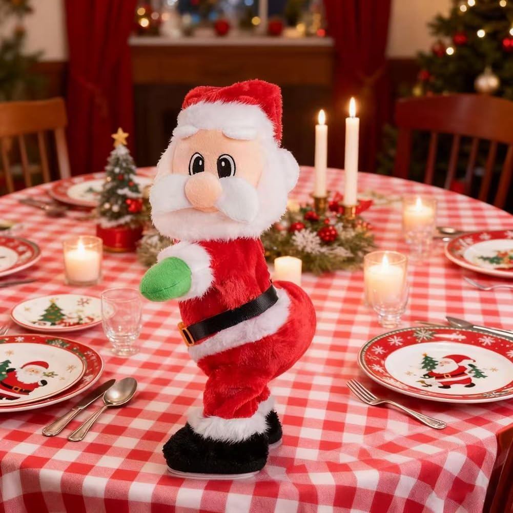 Jolly Twerking Santa Claus, Twerking Booty เขย่าเต้นรํา Santa ตุ๊กตาไฟฟ้า, ร้องเพลงเพลง Animated Xma