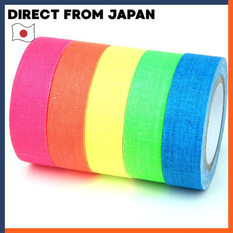 Rimikuru Neon Tape Fluorescent Gaffer Set Glow Light Room Party