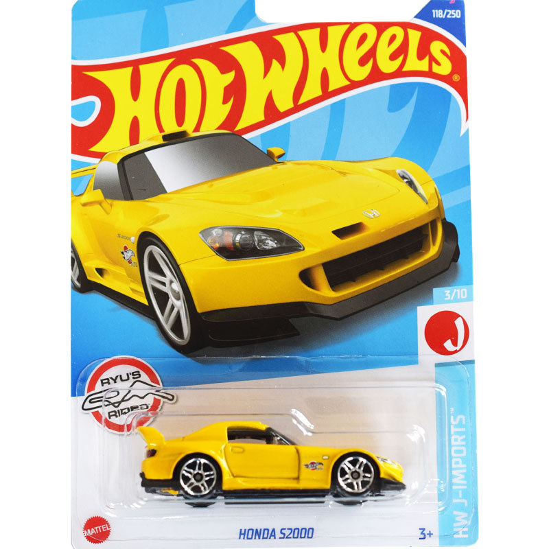 HotWheels HotWheels HONDA S2000 ดัดแปลงรถสปอร์ตสีเหลือง HONDA S2000 118 22E
