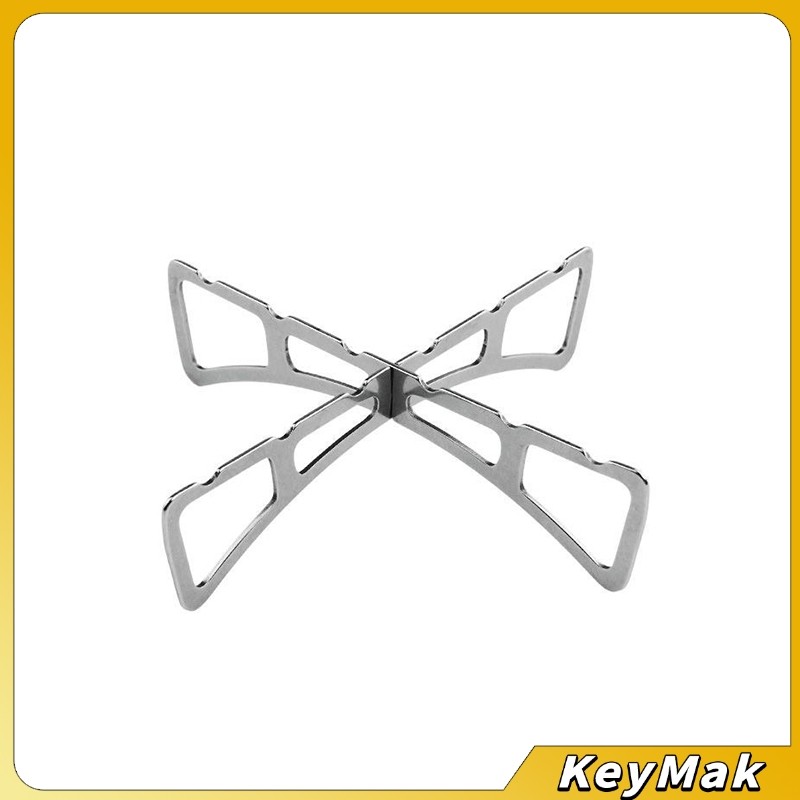 KeyMak ตะแกรงนึ่งกางออกเป็นตัว X พับเก็บได้ มีขนาดเล็ก เบา พกพาสะดวก ขารองนึ่งเหมาะกับสายแคมป์ปิ้ง วัสดุสแตนเลส Pot Rack - รูปที่ 7