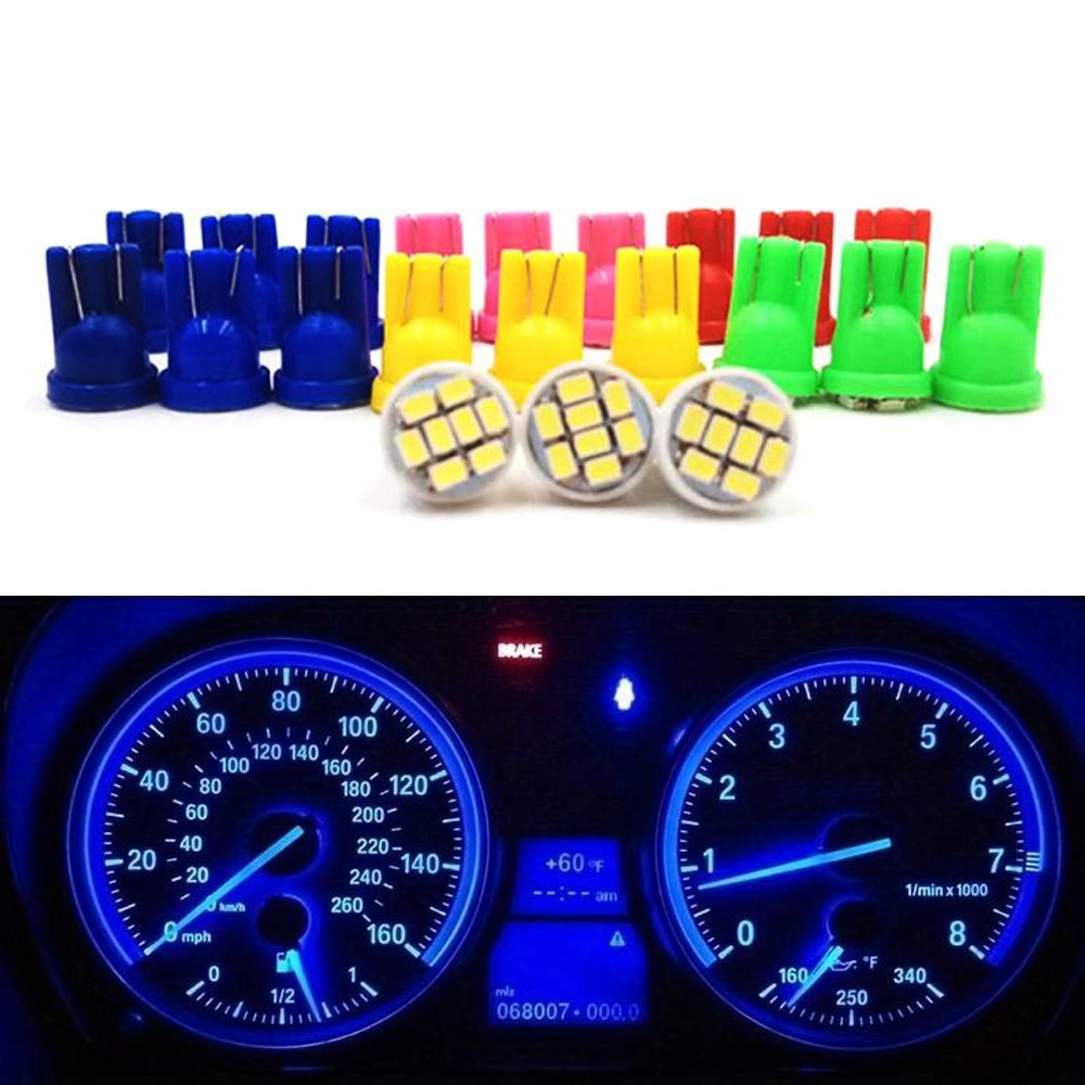 มี7สี หลอดละ4บาท​ หลอดไฟหรี่ ขั้ว T10 LED 8 ชิพ วัดบูส ส่องป้ายทะเบียน ไฟข้างประตู (xx114)