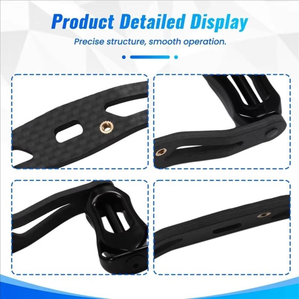 ยอดเยี่ยม ด้ามรอกเบทคาสติ้ง,คาร์บอนไฟเบอร์8*5มิลลิเมตรสกรูรอกตกปลาจับ,แบบพกพาติดตั้งด้านข้างลูกบิดโลหะ100มิลลิเมตรโยกแขนเปลี่ยนกลางแจ - รูปที่ 5