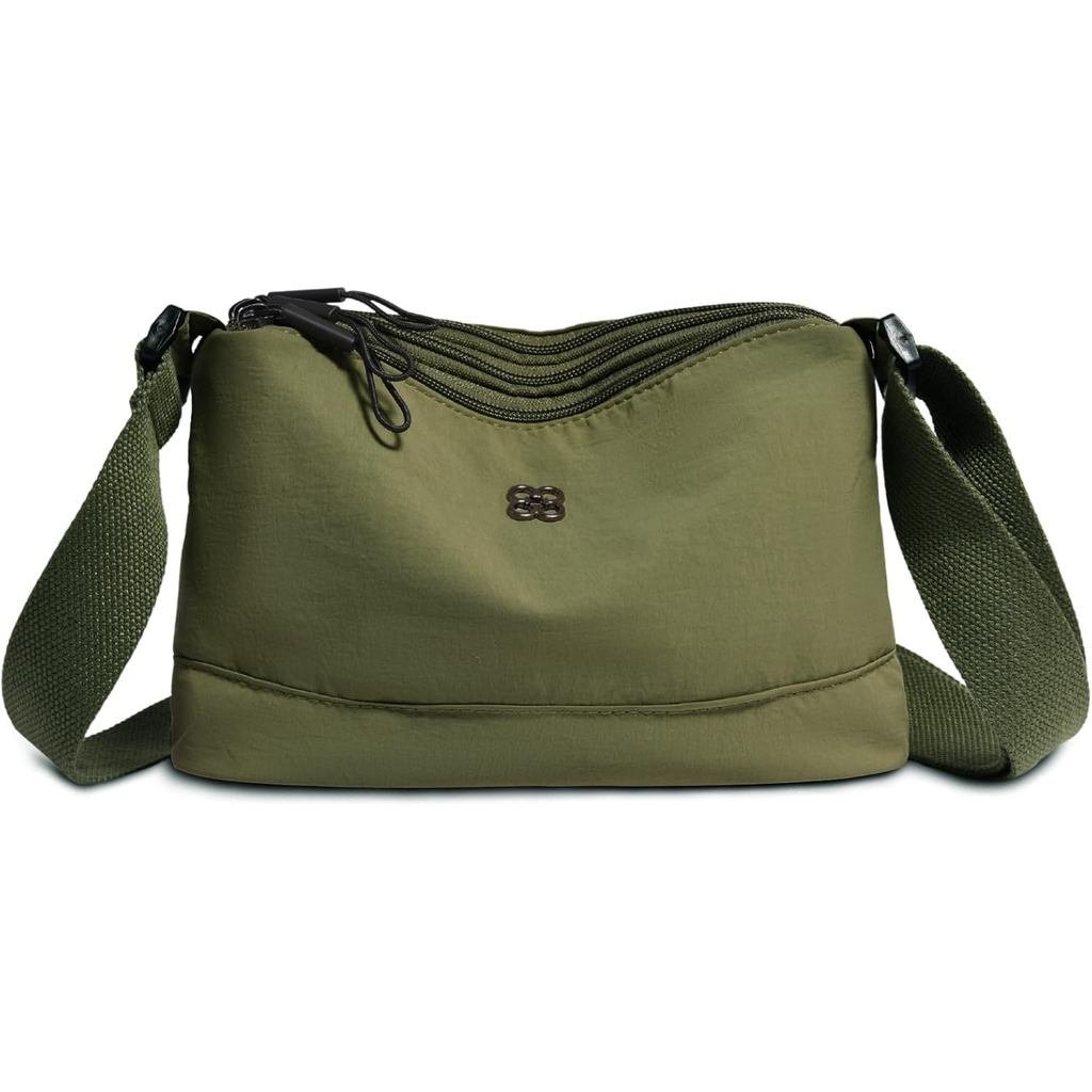 Escolorri กระเป๋าสะพายข้างสําหรับผู้หญิง,กระเป๋าสะพายขนาดเล็กไนลอนกระเป๋าเรียบง่ายมีซิป,น้ําหนักเบาส