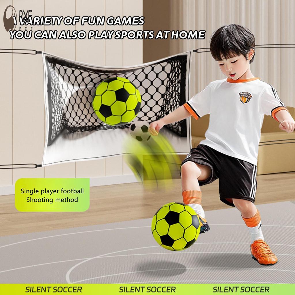 ลูกฟุตบอลโฟมเงียบ เลขที่.5 พร้อมวัสดุพรีเมี่ยมลูกบอลเด้งเสียงรบกวนต่ําพร้อมโกลฟุตบอลเหมาะสําหรับกิจกรรมในร่มต่างๆ