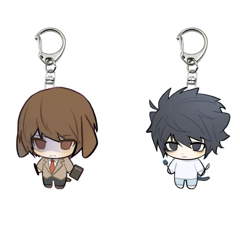 พวงกุญแจตัวละคร yagami light l กฎหมายliet บันทึกความตายของการ์ตูน