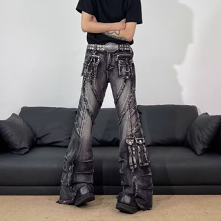 กางเกงยีนส์สไตล์อเมริกา Vintage มีหลากหลายกระเป๋า