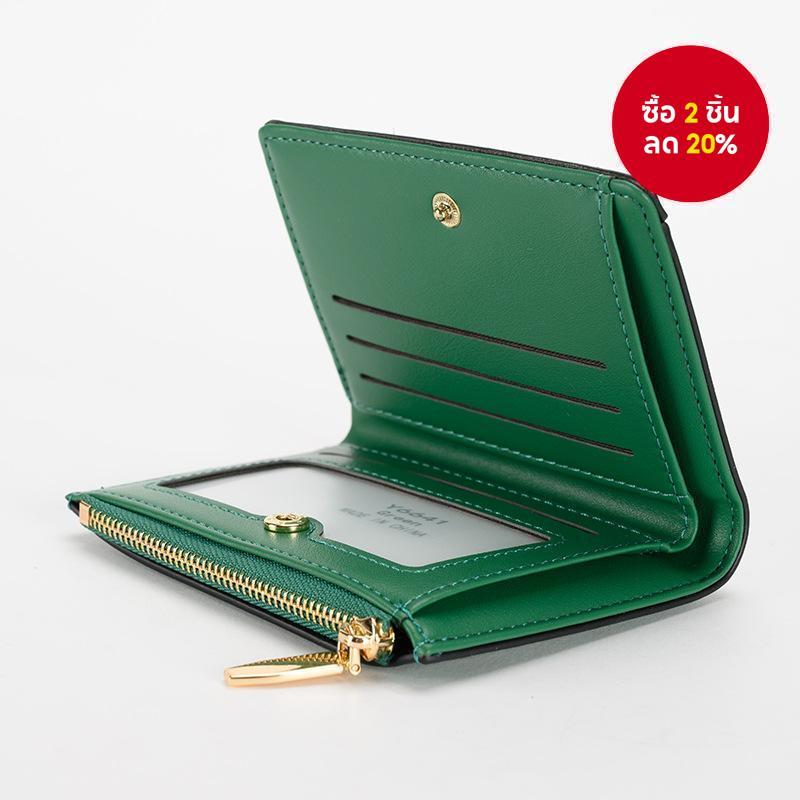 กระเป๋าสตางค์ อเนกประสงค์ แต่งซิป ขนาดเล็ก สวยหรู สไตล์เกาหลี สําหรับผู้หญิง 2024 2024