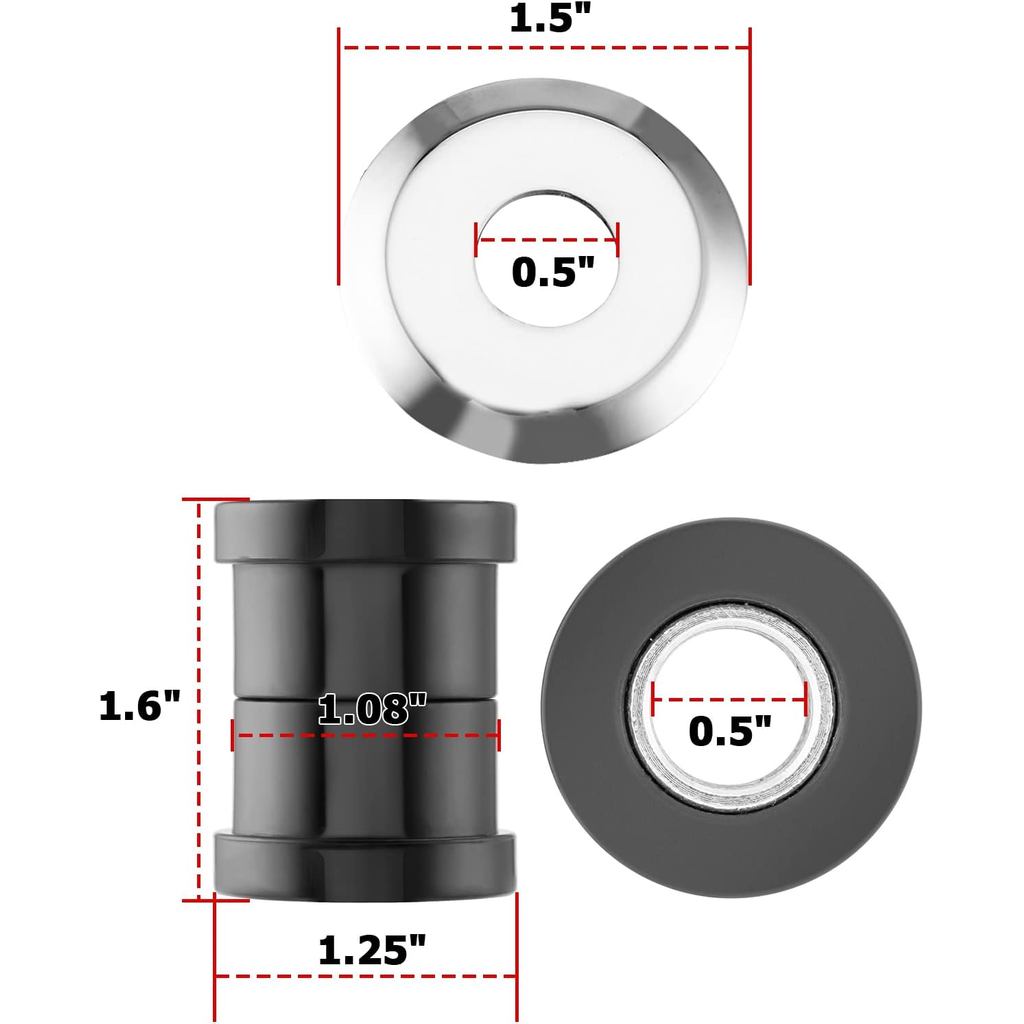 Mofun Handlebar Riser Bushing Kit Compatible with Harley Softail/Dyna/FXR & 1973-2022 Sportster XL 1