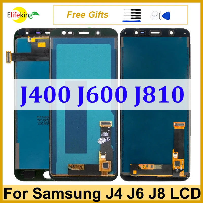 หน้าจอสําหรับ Galaxy J4 J6 J8 จอแสดงผล LCD หน้าจอสัมผัส J400F J400G J600F J600G J810F J810Y J810G เป