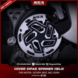 COVER KIPAS SPINER HELIX TYPE MIRROR Beat Scoopy Vespa Mio PELINDUNG KIPAS RADIATOR NSA AUTOPARTS
