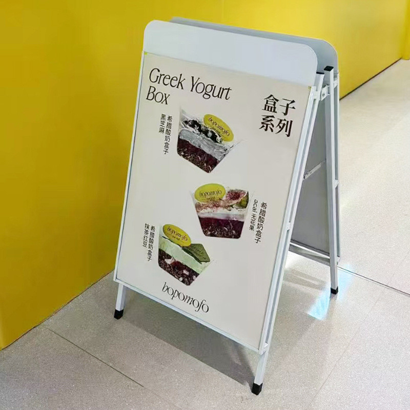 ขาตั้งโปสเตอร์ Starbucks Stand Store Display Card Xicha kt Board Display Board Billboard Display Sta