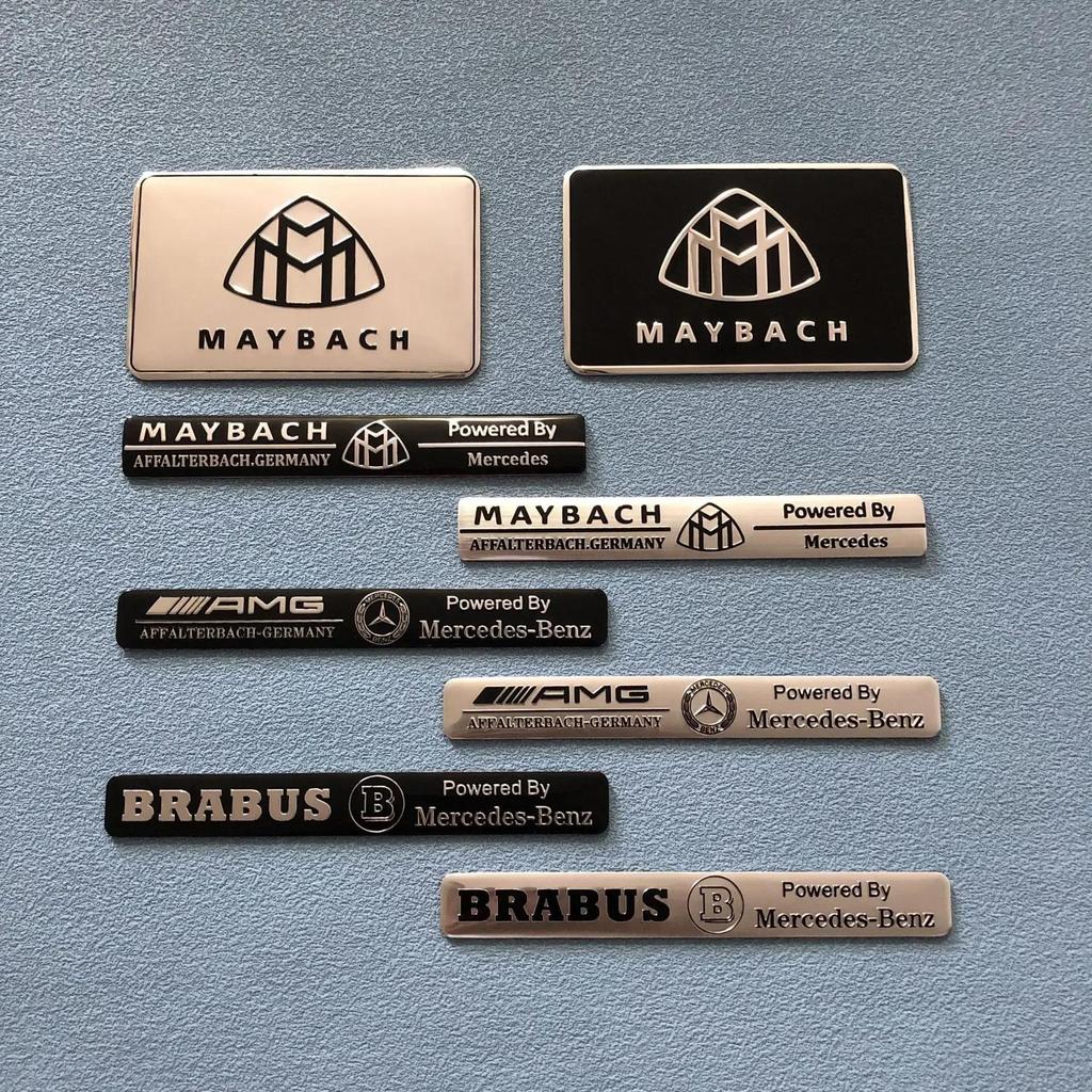 1pcs สําหรับ Mercedes Benz W204 W205 GLC CLA สติกเกอร์สัญลักษณ์ 1PCS AMG Brabus Maybach สไตล์ Hood Trunk Badge กาวฝาครอบ