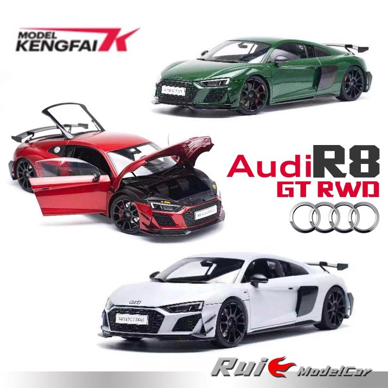 1: 18 Kengfai Kengfai AUDI R8 2021 GT RWD Alloy Full Open Car Model Jewelry