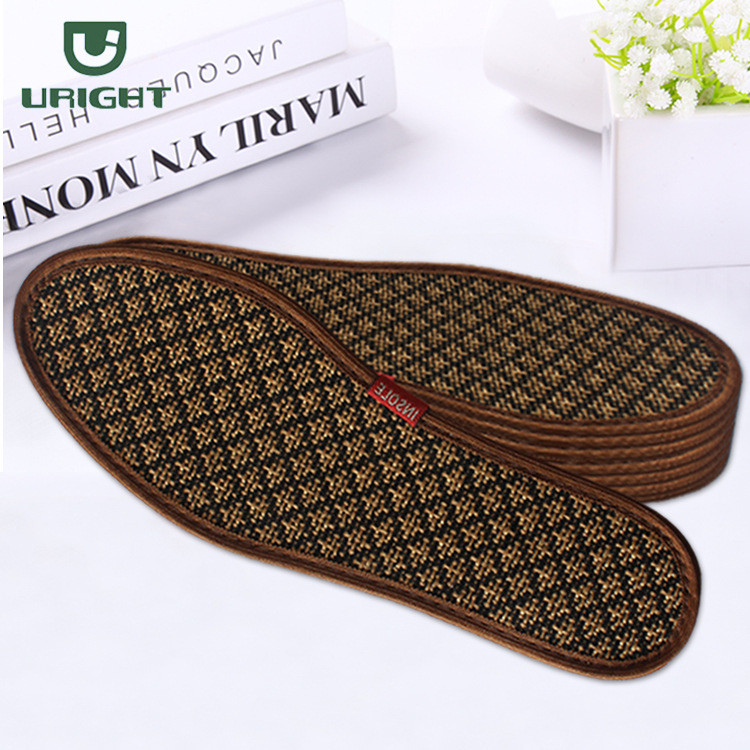 พื้นรองเท้า ฤดูร้อน Unisex Hemp Bamboo Charcoal Insole ดูดซับเหงื่อ Deo