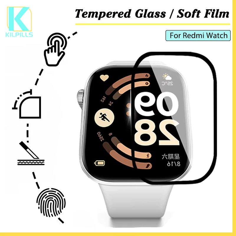 กระจกนิรภัย / ฟิล์มป้องกันหน้าจออ่อน for Redmi Watch 6 / 5 Lite/ 5 Active/ 5 / 4 /3 Lite 3 Active