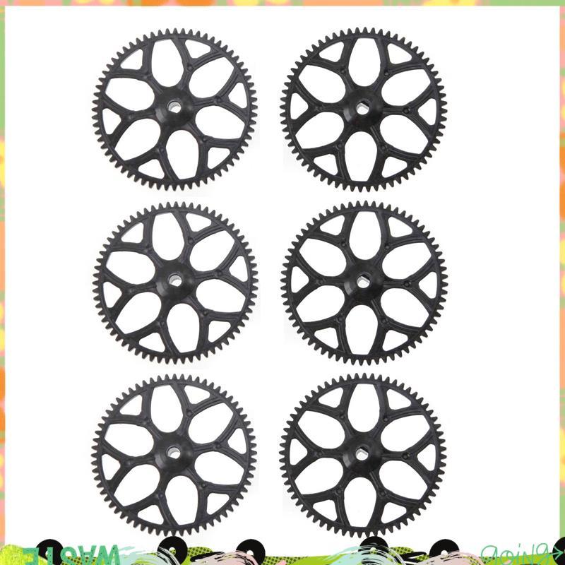 6 ชิ้นเกียร์หลักสําหรับ WLtoys V911S V977 V988 V930 V966 XK K110 RC
