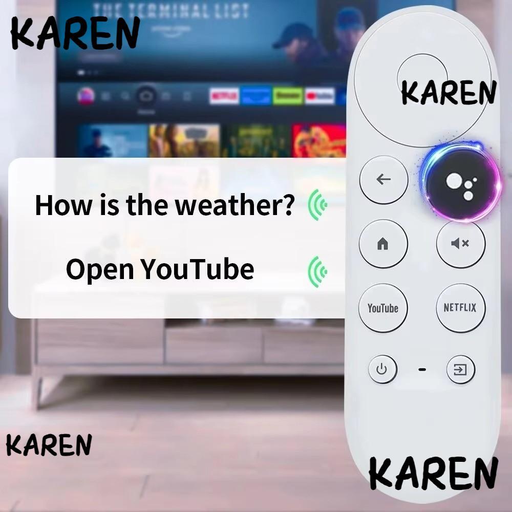 KARENGOODS เปลี่ยนรีโมทคอนโทรลด้วยเสียง, G9N9N HD สําหรับ Google Chromecast Remote, 4K ใช้งานร่วมกับ