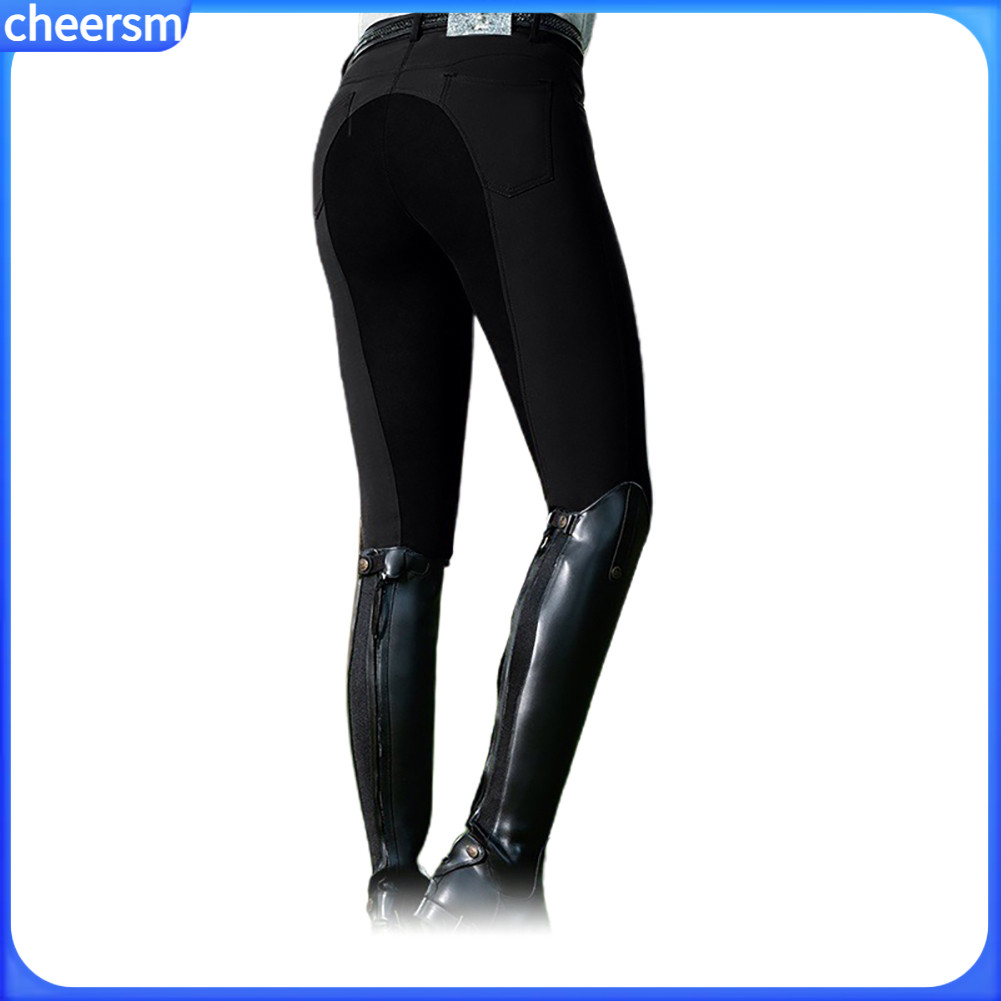 [ซีเอส] กางเกงขี่ม้าสำหรับผู้หญิง ทรงเอวสูง สไตล์ผอมเพรียว ยืดหยุ่น - รูปที่ 4
