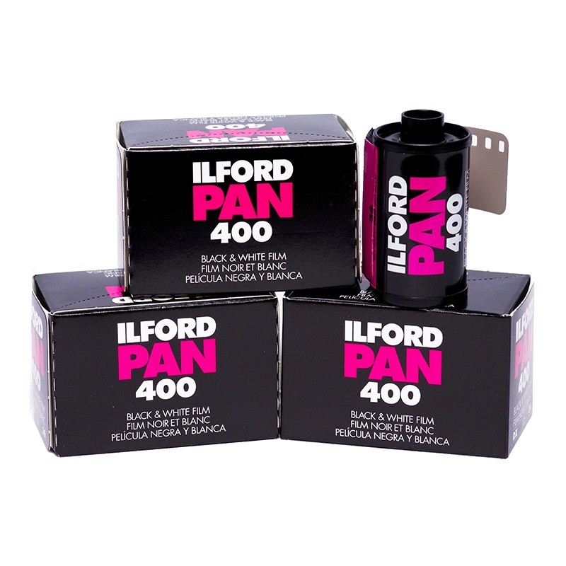 1ROlls /3ROlls คุณภาพสูง ILFORD Pan 400 ฟิล์มสีดําและสีขาว 135 35 มม. B & W ฟิล์มลบ 36 แสง
