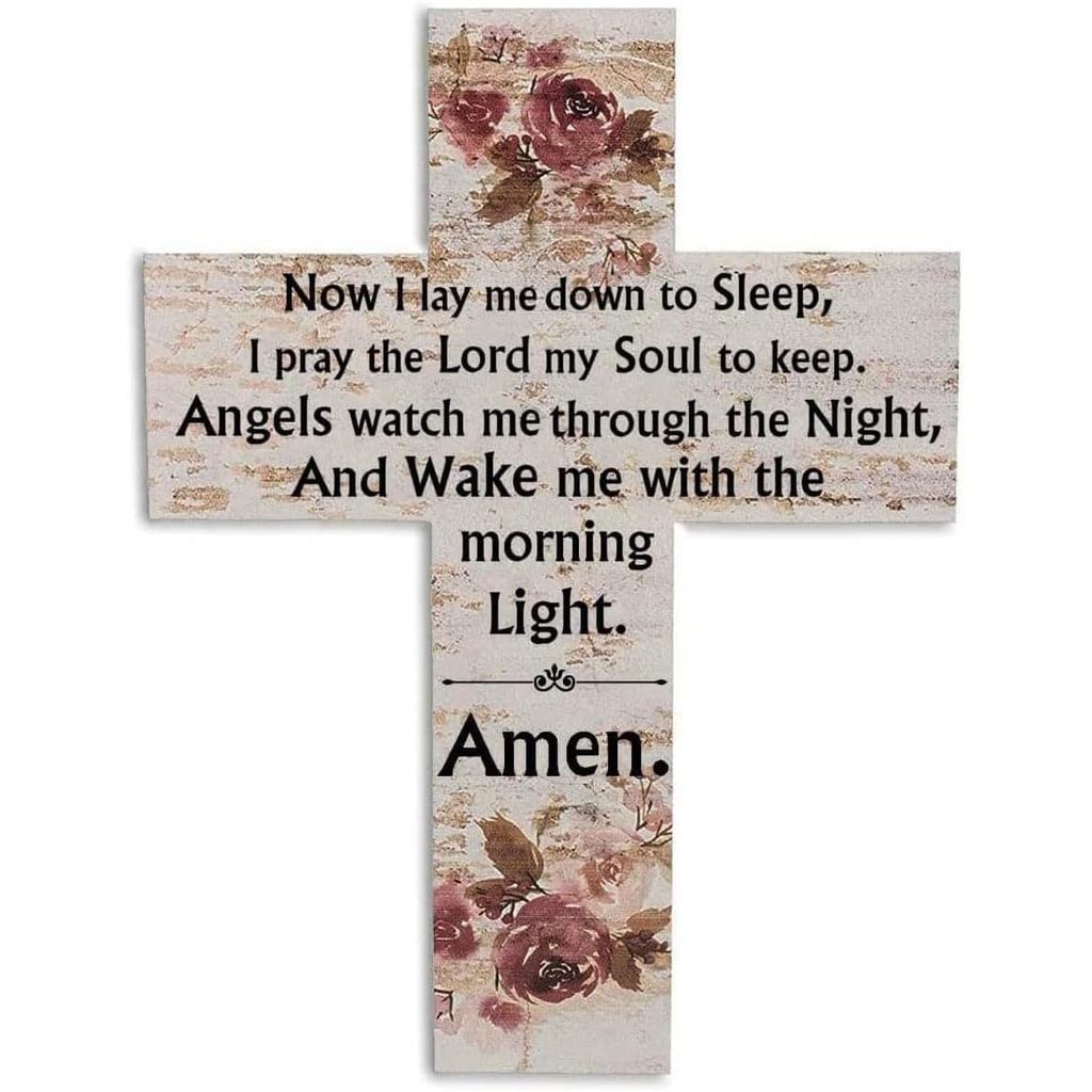 Dtsnjsdwk ตอนนี้ฉัน Lay Me Down to Sleep I Pray The Lord My Soul Psalm 4 ป้ายไม้ Vintage Kitchen Dec